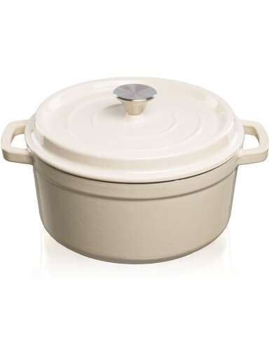 Puodas Grand feu FEUMWHITE, 24 cm x 24 cm x 10.5 cm, 3.5 l