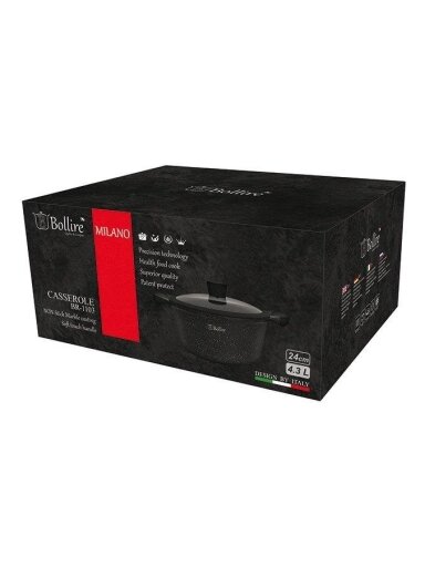 Puodas su dangčiu BOLLIRE MILANO BR-1103, Ø24 cm, 4,3 l