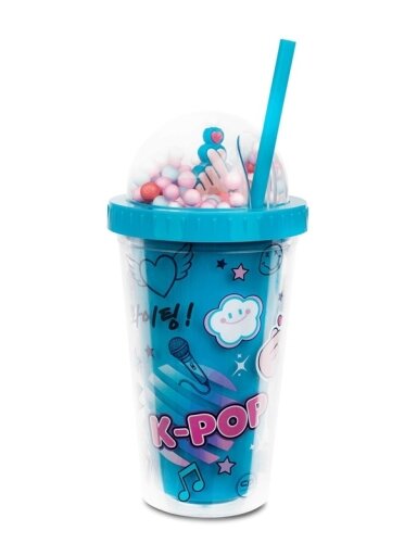 Puodelis su šiaudeliu K-POP 450 ml Puodelis su šiaudeliu K-POP 450 ml