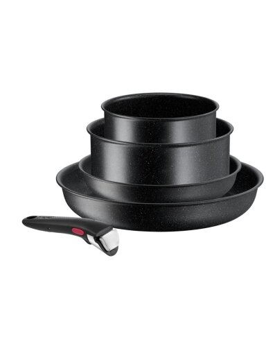 Puodų, keptuvių ir rankenos komplektas TEFAL INGENIO, 5 vnt.