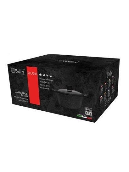 Puodas su dangčiu BOLLIRE MILANO BR-1104, Ø26 cm, 5,2 l 2 Puodas su dangčiu BOLLIRE MILANO BR-1104, Ø26 cm, 5,2 l 2