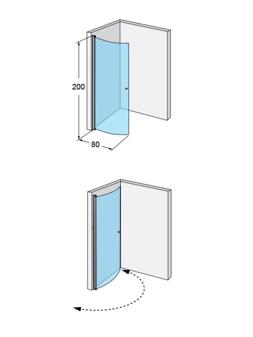 Pusapvalė dušo sienelė IDO Showerama 10-41 800, dalinai matinis stiklas 5 Pusapvalė dušo sienelė IDO Showerama 10-41 800, dalinai matinis stiklas 5