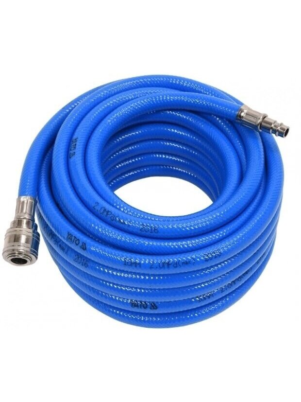 ⬡ PVC oro žarna su greitosiomis jungtimis Ø10 x 14 mm, 20 m (YT24225, YATO) ⬡ PVC oro žarna su greitosiomis jungtimis Ø10 x 14 mm, 20 m (YT24225, YATO)