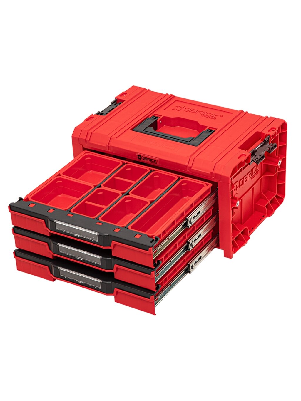 Qbrick QBRICK PRO įrankių dėžė su 3 stalčiais 2.0 EXPERT RED 5 Qbrick QBRICK PRO įrankių dėžė su 3 stalčiais 2.0 EXPERT RED 5