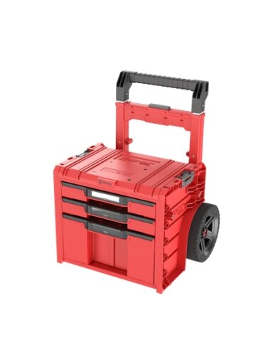 Qbrick Įrankių dėžė su ratukais, PRO 2.0 PLUS, 3 stalčiai, QBRICK