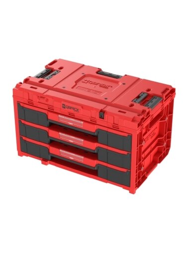 Qbrick QBRICK ONE įrankių dėžė su 3 stalčiais 2.0 RED