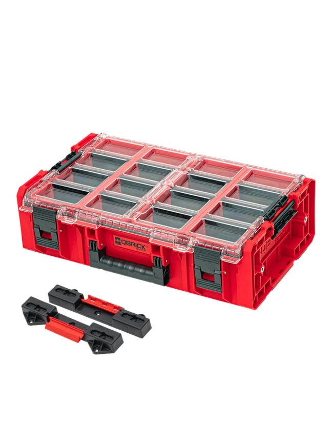 Qbrick QBRICK ONE smulkmenų dėtuvė 2XL 2.0 RED + adapteris (2 vnt.)