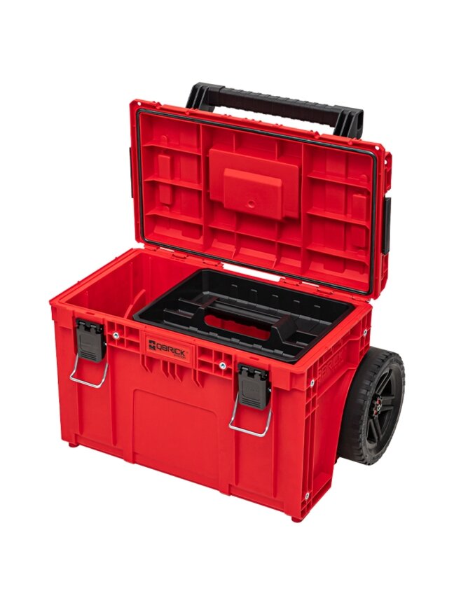 Qbrick QBRICK PRIME įrankių dėžė su ratukais RED 1 Qbrick QBRICK PRIME įrankių dėžė su ratukais RED 1
