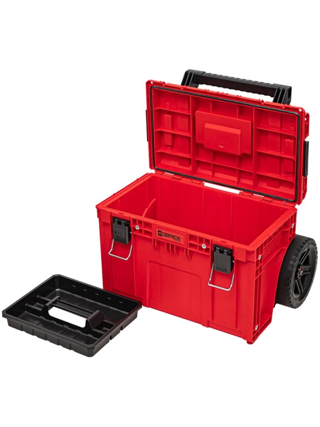 Qbrick QBRICK PRIME įrankių dėžė su ratukais RED 2 Qbrick QBRICK PRIME įrankių dėžė su ratukais RED 2