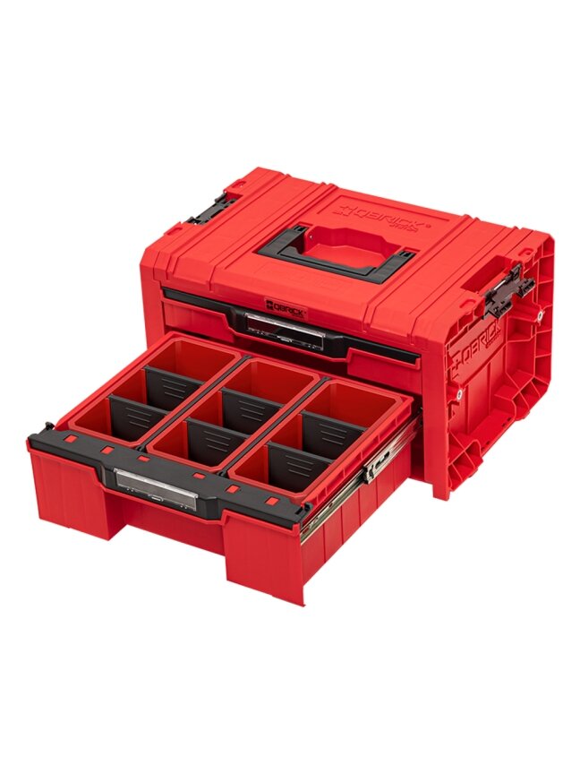 Qbrick QBRICK PRO įrankių dėžė su 2 stalčiais 2.0 EXPERT RED 2