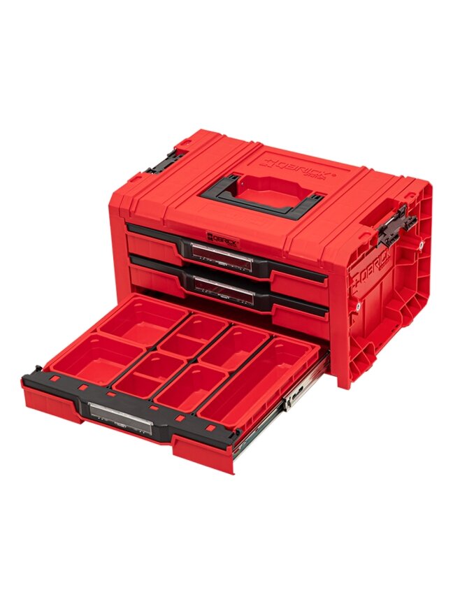 Qbrick QBRICK PRO įrankių dėžė su 3 stalčiais 2.0 EXPERT RED 4