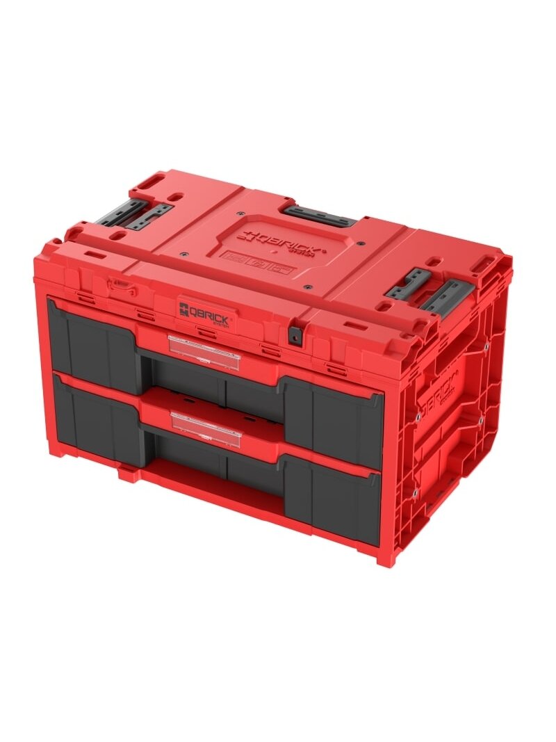 Qbrick QBRICK ONE įrankių dėžė su 2 stalčiais 2.0 RED Qbrick QBRICK ONE įrankių dėžė su 2 stalčiais 2.0 RED