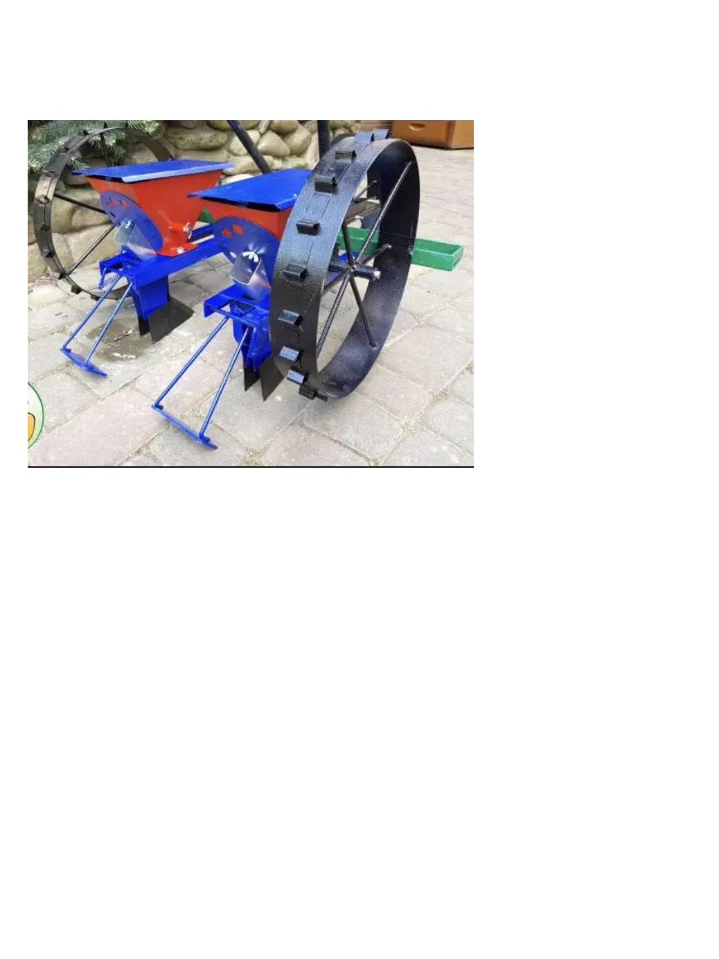 Rankinė dviejų eilių sėjamoji 1 Rankinė dviejų eilių sėjamoji 1