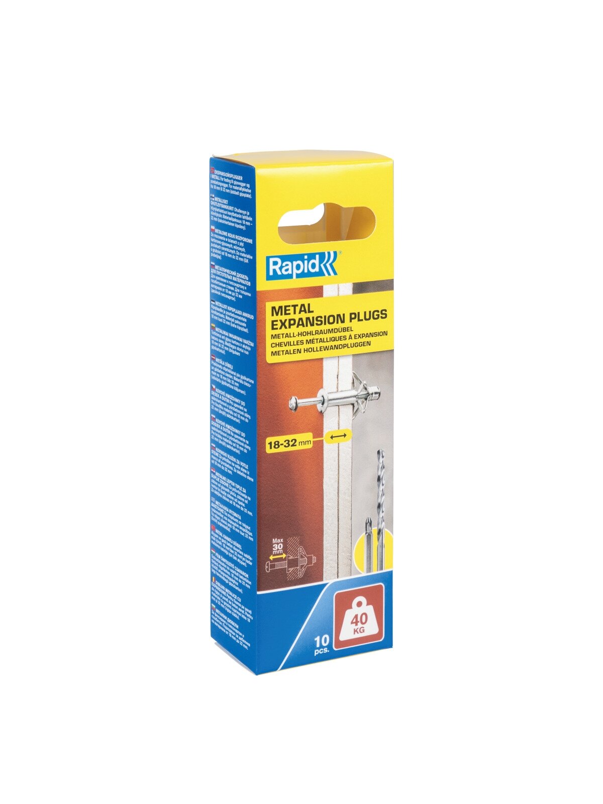 Rapid Inkarai 18-32 mm. storio sienelėms, Rapid 10 vnt. max 40 kg. 1 Rapid Inkarai 18-32 mm. storio sienelėms, Rapid 10 vnt. max 40 kg. 1
