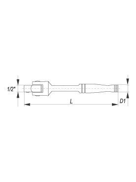 Rankena galvutei šarnyrinė CrV 1/2" 360mm Yato 1 Rankena galvutei šarnyrinė CrV 1/2" 360mm Yato 1