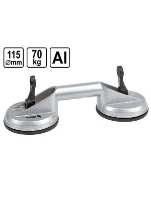 Rankena stiklui nešti 2 laikikliai aliuminiai Vorel | d-115mm, 70 kg Rankena stiklui nešti 2 laikikliai aliuminiai Vorel | d-115mm, 70 kg