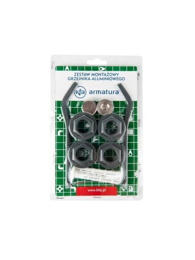 Radiatorių laikiklių komplektas KFA Anthracite 1"x 1/2"