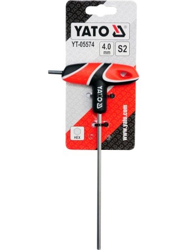 Raktas šešiabriaunis su rankena HEX Yato | 4.0mm, 13/76/140mm