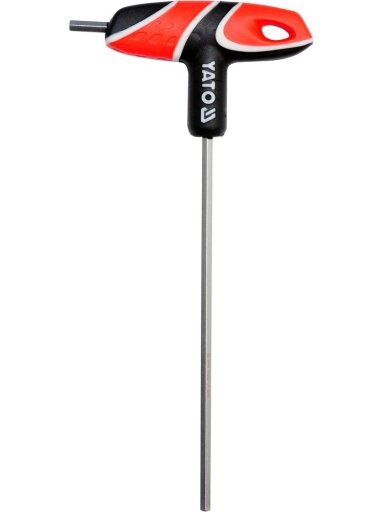 Raktas šešiabriaunis su rankena HEX Yato | 4.0mm, 13/76/140mm