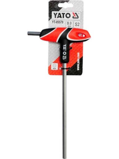 Raktas šešiabriaunis su rankena HEX Yato | 8.0mm, 22/102/200mm