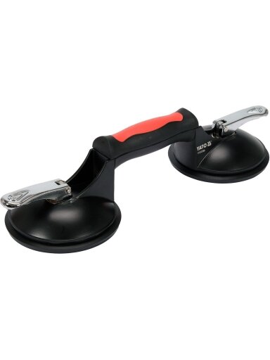 Rankena stiklui nešti 2 laikikliai aliuminiai d-125mm, 120kg Yato