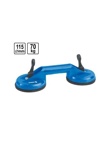 Rankena stiklui nešti 2 laikikliai plasmasiniai Vorel | d-115mm, 70kg. (Tik neprofesionaliam naudojimui)