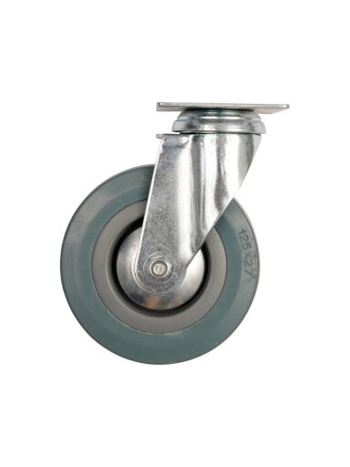 Ratukas vežimėliui, guminis, pilkas, pasukamas Vorel | d-75mm, 40kg