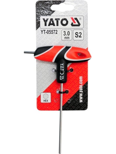 Raktas šešiabriaunis su rankena HEX Yato | 3.0mm, 13/76/100mm 1 Raktas šešiabriaunis su rankena HEX Yato | 3.0mm, 13/76/100mm 1