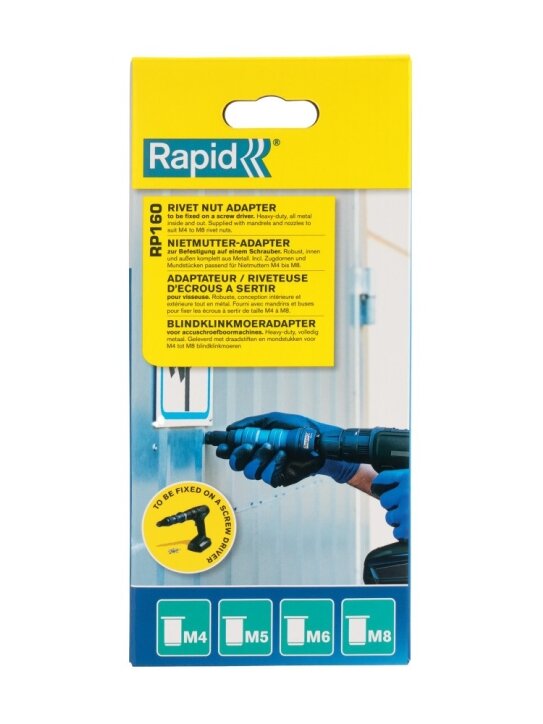 Rapid Kniedijimo veržlių adapteris Rapid RP160 1 Rapid Kniedijimo veržlių adapteris Rapid RP160 1
