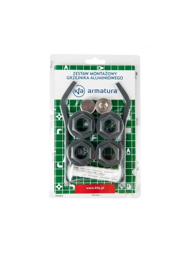 Radiatorių laikiklių komplektas KFA Anthracite 1"x 1/2" Radiatorių laikiklių komplektas KFA Anthracite 1"x 1/2"