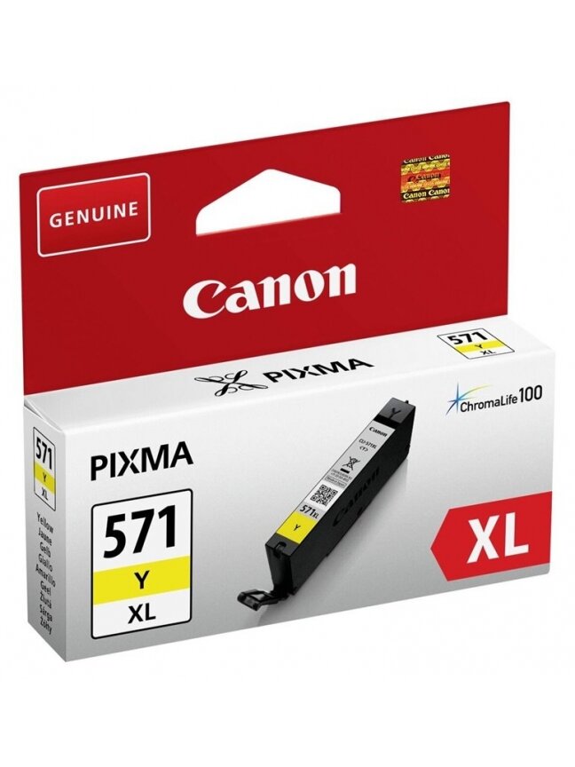 Rašalinio spausdintuvo kasetė Canon CLI-571XL, geltona 1 Rašalinio spausdintuvo kasetė Canon CLI-571XL, geltona 1