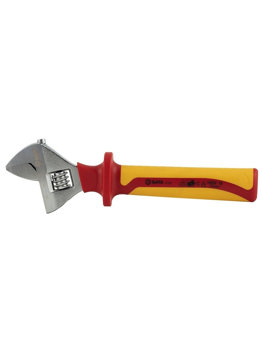 ⬡ Reguliuojamas raktas 312 mm izoliuotas VDE (S47104, SATA) ⬡ Reguliuojamas raktas 312 mm izoliuotas VDE (S47104, SATA)