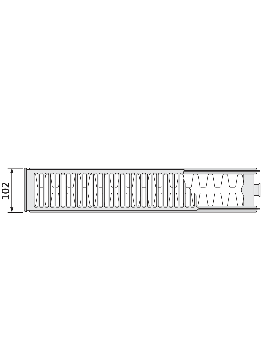 Renovacinis radiatorius Purmo Compact C 22, 550-600 4