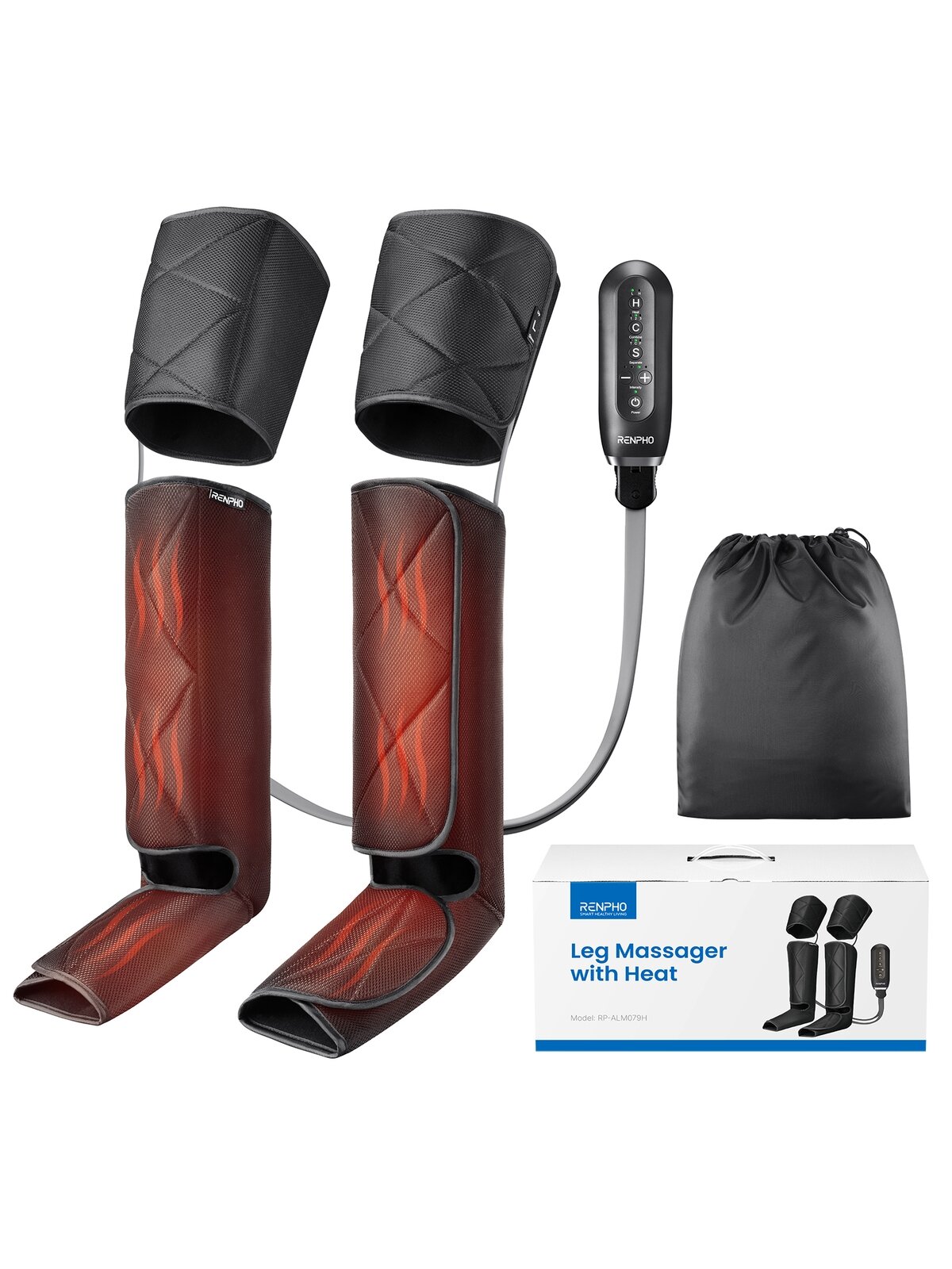 RENPHO Aeria Ultimate Thermal 2 (taip pat žinomam kaip modelis 079H) kojų masažuokliui su oro kompresija ir šildymo funkcija