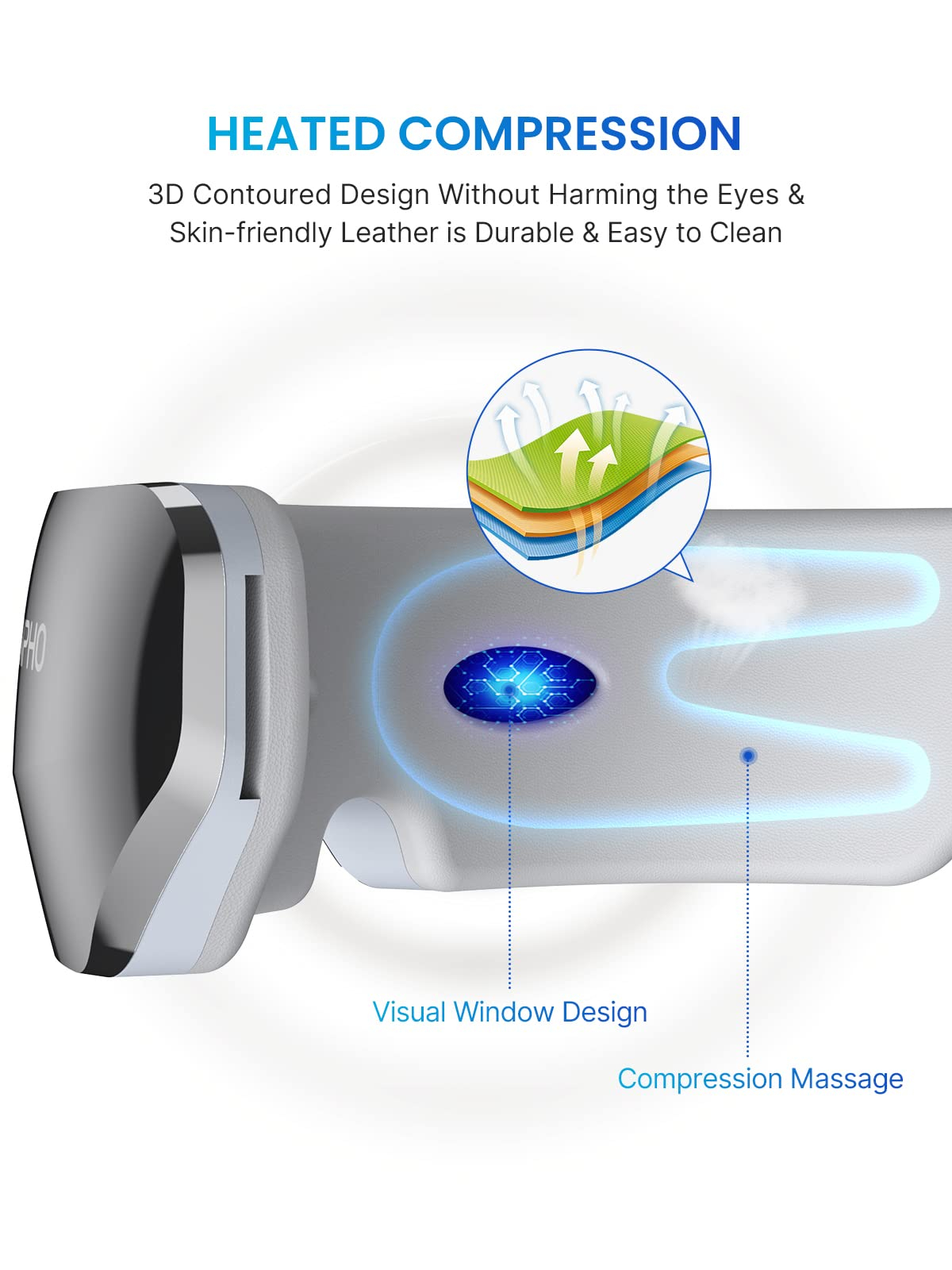 Renpho Eyeris View Eye Massager Akių priežiūros prietaisas su integruotomis šildymo pagalvėlėmis 2 Renpho Eyeris View Eye Massager Akių priežiūros prietaisas su integruotomis šildymo pagalvėlėmis 2
