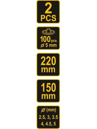 Replių rinkinys skylėms išmušti ir kniedyti Vorel 43603 | 2vnt + 100vnt kniedžių 2 Replių rinkinys skylėms išmušti ir kniedyti Vorel 43603 | 2vnt + 100vnt kniedžių 2