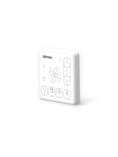 Rekuperatoriaus valdiklis Oxygen Easy su WiFi ir Bluetooth, baltas Rekuperatoriaus valdiklis Oxygen Easy su WiFi ir Bluetooth, baltas