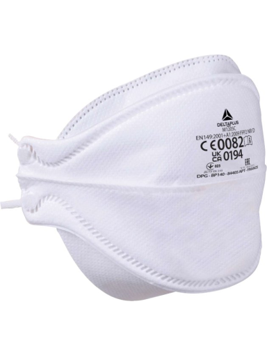 Respiratorius M1205C be vožtuvo, 20 vnt, sulankstomas, FFP2, Delta Plus