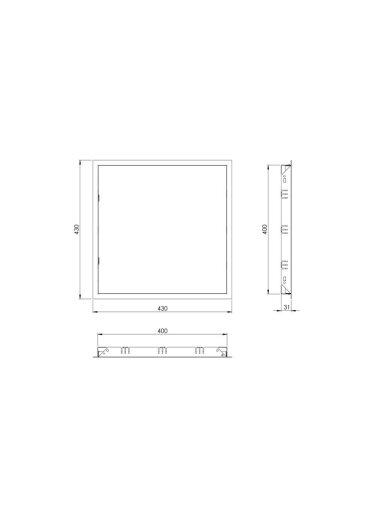 Revizinės durelės EUROPLAST RL4040, 40 x 40 cm
