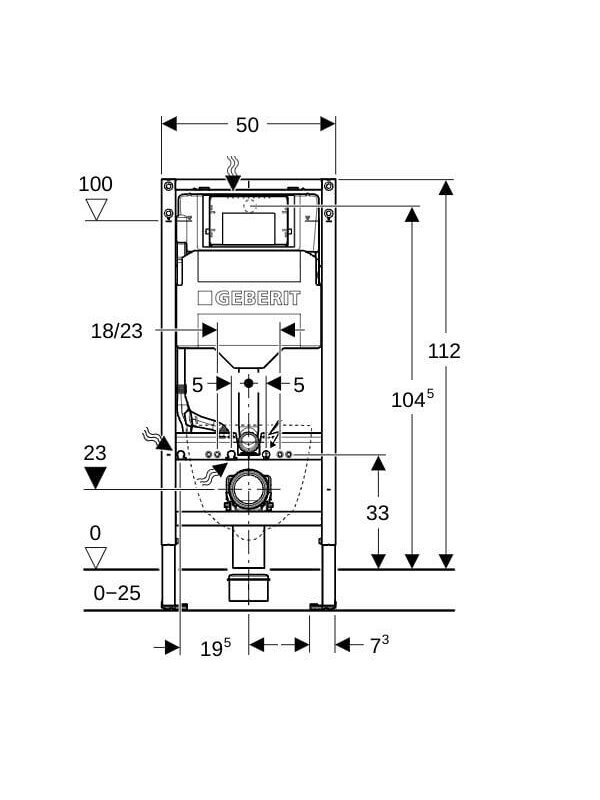 RĖMAS UNITAZO GEBERIT DUOFIX112CM 1