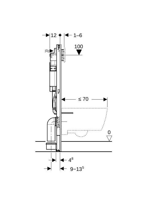 RĖMAS UNITAZO GEBERIT DUOFIX112CM 2 RĖMAS UNITAZO GEBERIT DUOFIX112CM 2