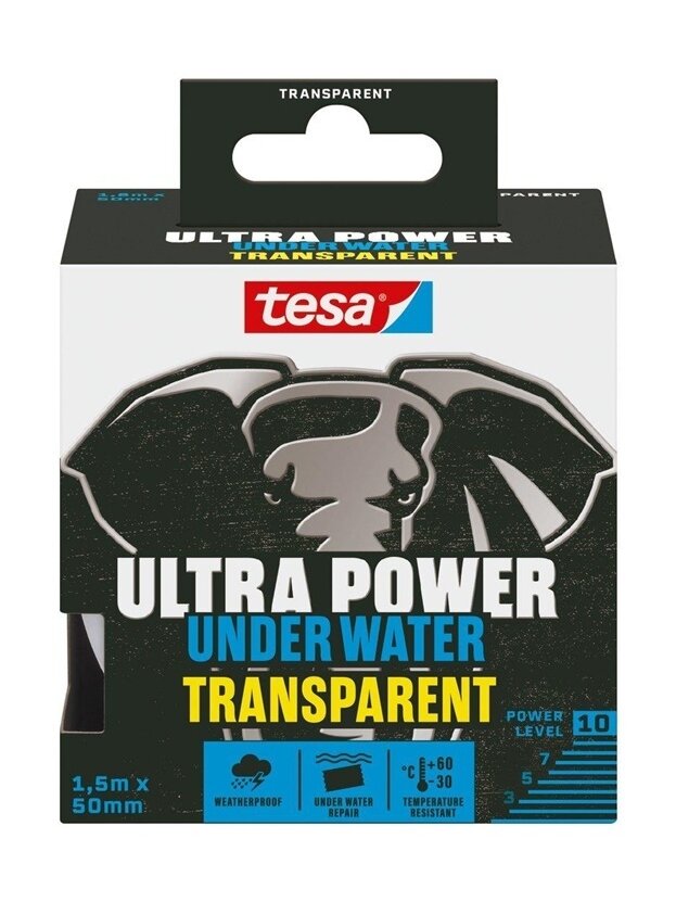 Remonto juosta Ultra Power Under Water Transparent, 1.5mx5cm Remonto juosta Ultra Power Under Water Transparent, 1.5mx5cm
