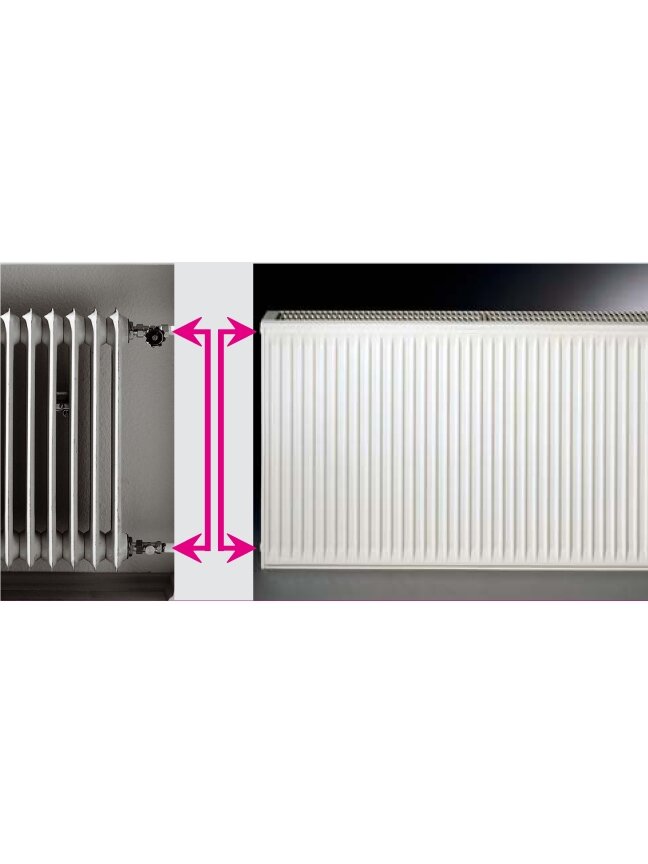 Renovacinis plieninis radiatorius HM 22C-AT-55-1200, prijungimas šoninis Renovacinis plieninis radiatorius HM 22C-AT-55-1200, prijungimas šoninis