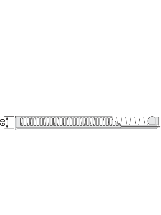 Renovacinis radiatorius Purmo Compact C 11, 550-1400 4