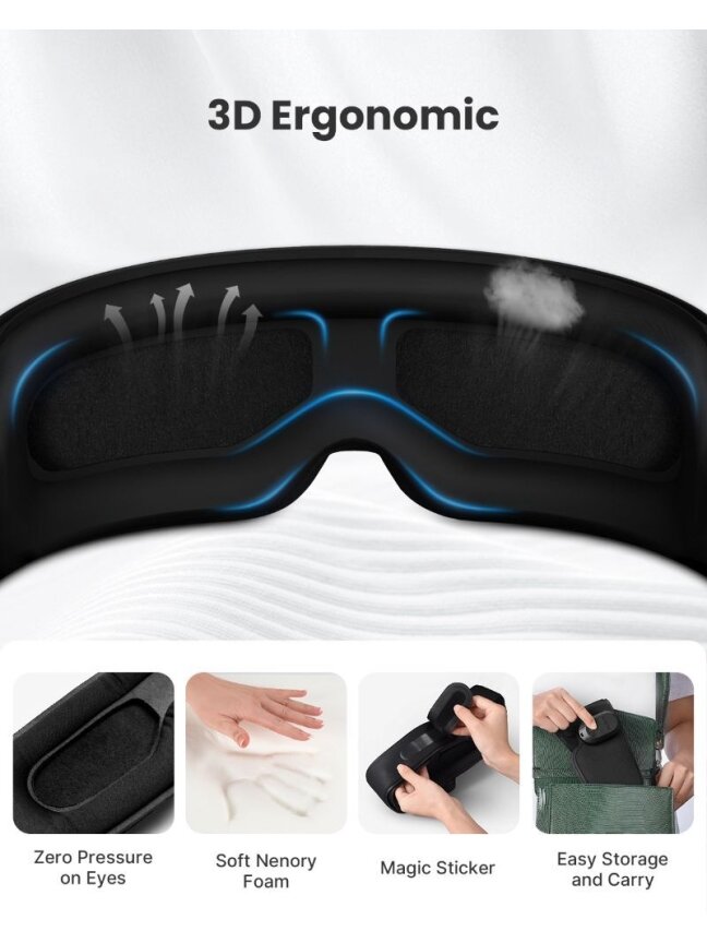 RENPHO Eyesnooze miego akiniai-kaukė su aromaterapija 7