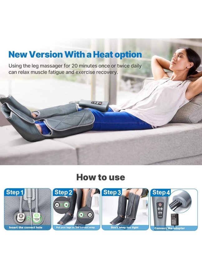 RENPHO leg massager (kojų masažuoklis) su šilumos funkcija 3