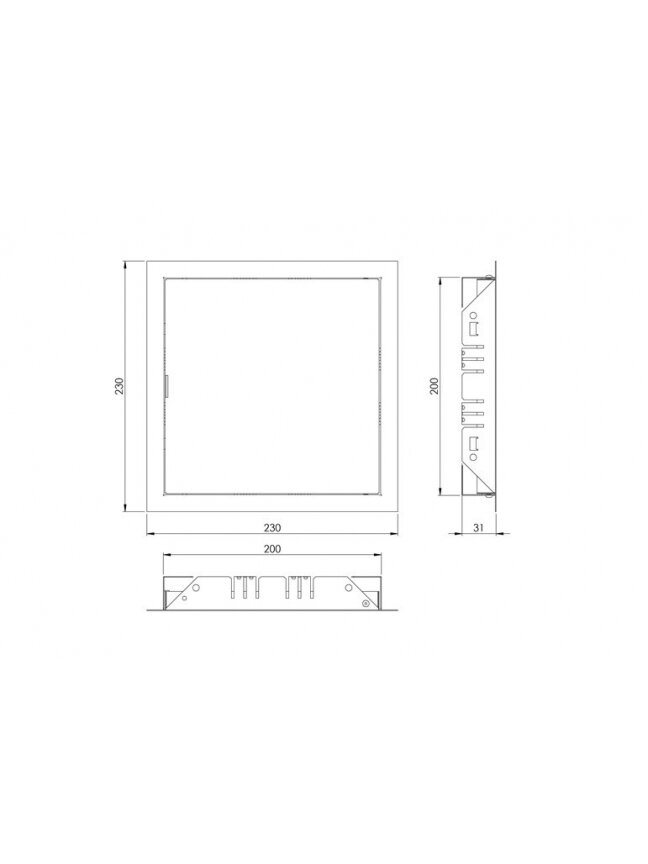 Revizinės durelės EUROPLAST RL2020A, 20 x 20 cm 1