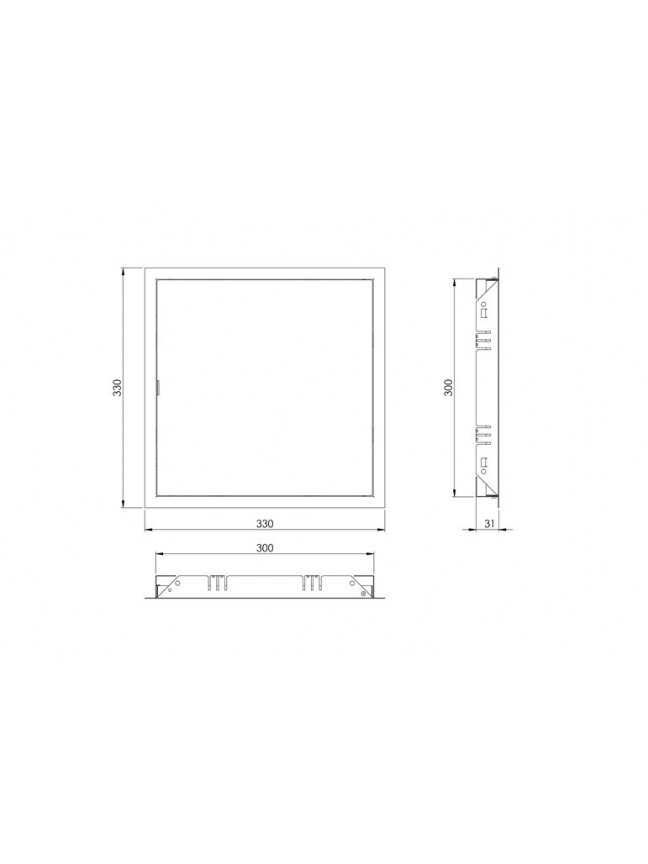 Revizinės durelės EUROPLAST RL3030, 30 x 30 cm 1