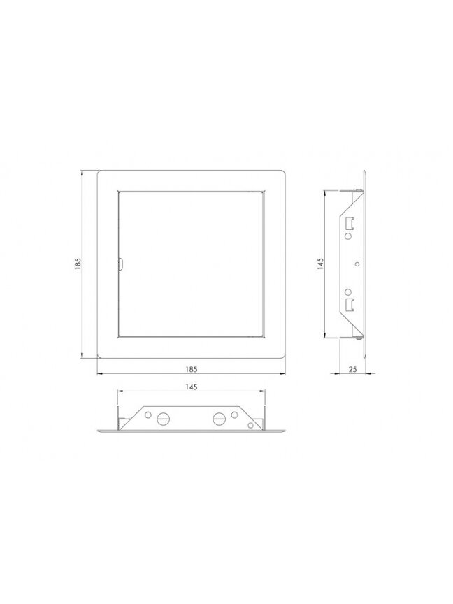 Revizinės durelės EUROPLAST RLM1515I, 15 x 15 cm 1 Revizinės durelės EUROPLAST RLM1515I, 15 x 15 cm 1