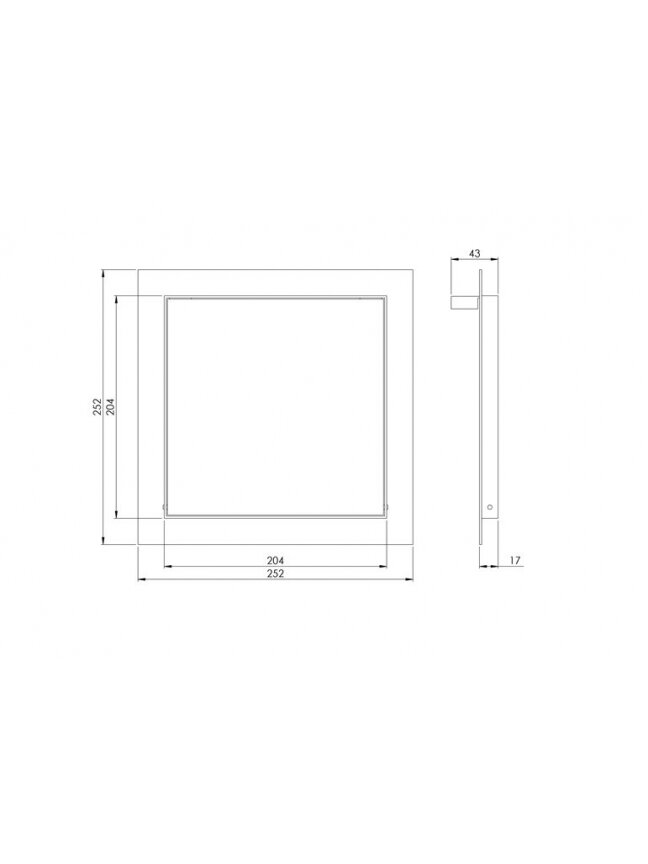 Revizinės durelės EUROPLAST RLR2020, 20 x 20 cm 1 Revizinės durelės EUROPLAST RLR2020, 20 x 20 cm 1